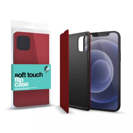 Soft Touch Flip Case piros Samsung A72 készülékhez