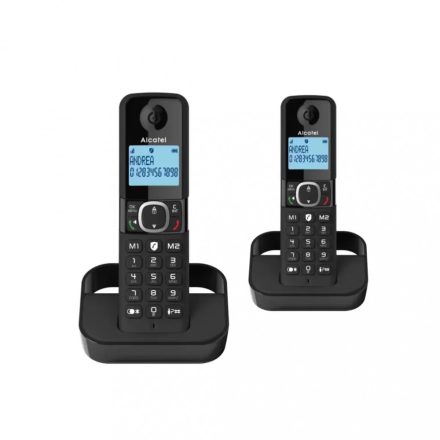 Alcatel Fekete F860 DUO Hordozható vezetékes (Dect) telefon