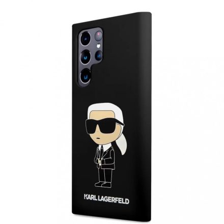 Karl Lagerfeld tok fekete KLHCS23LSNIKBCK Samsung S23 Ultra készülékhez