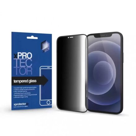 XPRO Tempered Glass 0.33 Full 3D Black FG PRIVACY kijelzővédő üveg / üvegfólia Apple iPhone 15 készülékhez