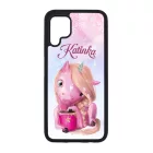 Unikornis és kávé - Téli mintás Huawei tok