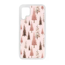 Rózsaszín karácsonyi fenyőfa mintás Huawei tok