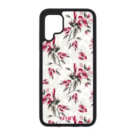 Csodaszép piros virágzás  szilikon Huawei tok tok