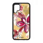 Absztrakt pink virágos Art  szilikon Huawei tok tok