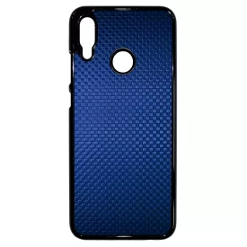 Gyönyörű kék karbon fiber mintás Honor 10 Lite tok