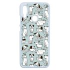 Türkiz aranyos rajzolt kutya mintás Honor 10 Lite tok