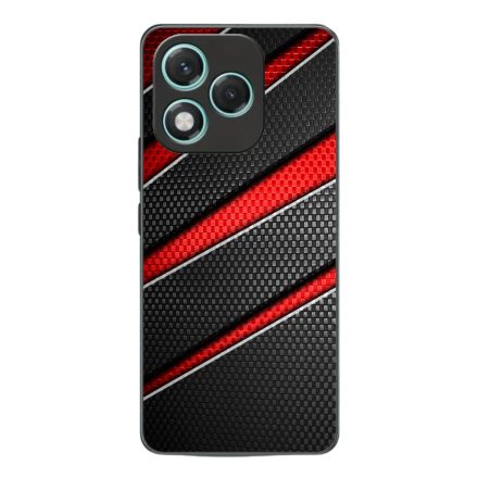Piros fekete csíkos karbon mintás Honor 400 Lite tok