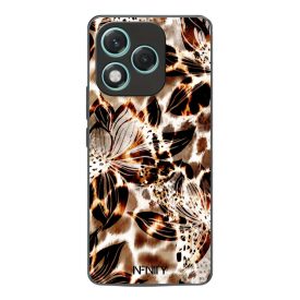 Különleges aranyló virágos zsiráf Honor 400 Lite tok