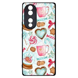 téli karácsonyi csajos mintás Honor 70 tok