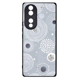 Gyönyörűséges Ezüstös téli mintás Honor 70 tok