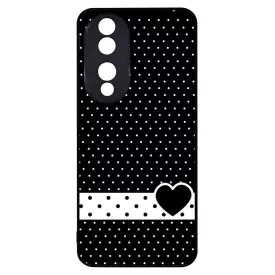szerelem love szivecskés fekete fehér pöttyös Honor 90 tok