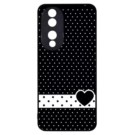 szerelem love szivecskés fekete fehér pöttyös Honor 90 tok