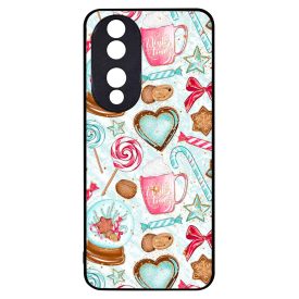 téli karácsonyi csajos mintás Honor 90 tok