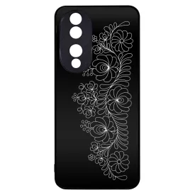 Elegant Matyó - Black magyar mintás hungarian folk Honor 90 tok