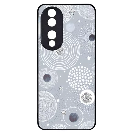 Gyönyörűséges Ezüstös téli mintás Honor 90 tok