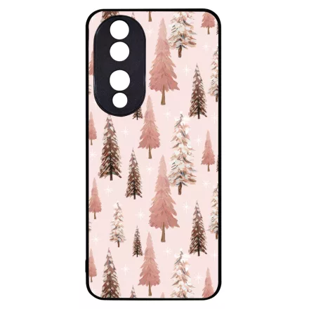 Rózsaszín karácsonyi fenyőfa mintás Honor 90 tok