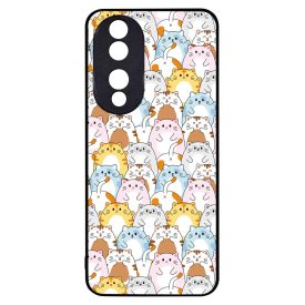 Tündéri Kawaii cica mintás Honor 90 tok