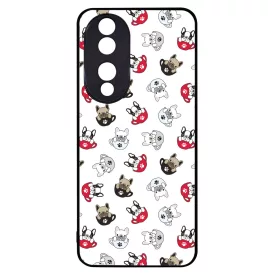 Cuki kávé és kutya mintás Honor 90 tok