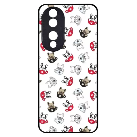 Cuki kávé és kutya mintás Honor 90 tok