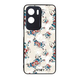 Művészi kék piros virágok Honor 90 Lite tok