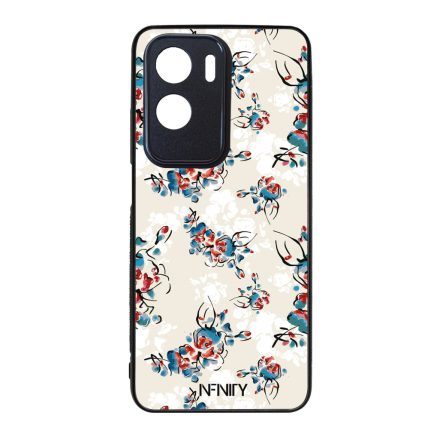 Művészi kék piros virágok Honor 90 Lite tok