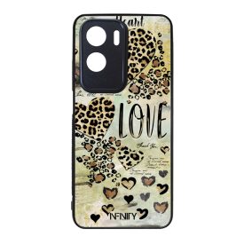 Szépséges leopárd mintás szívek Honor 90 Lite tok