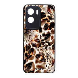 Különleges aranyló virágos zsiráf Honor 90 Lite tok