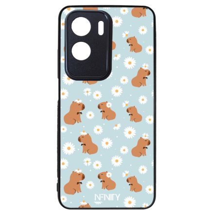 Cuki türkiz fehér virágos capybara Honor 90 Lite tok
