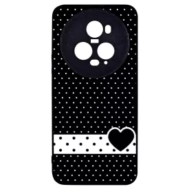 szerelem love szivecskés fekete fehér pöttyös Honor Magic 5 Pro tok