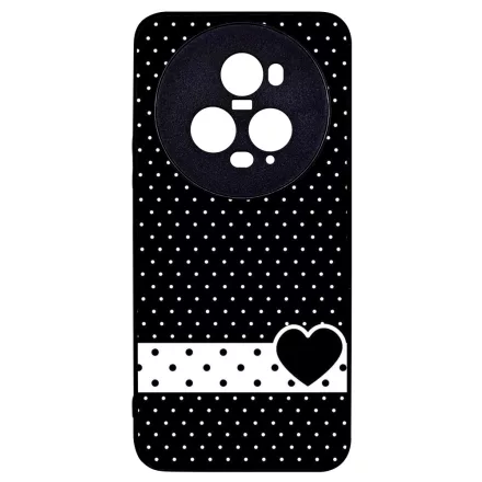 szerelem love szivecskés fekete fehér pöttyös Honor Magic 5 Pro tok