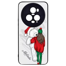 Kérd a neveddel - Lány & Maci - csajos karácsony Honor Magic 5 Pro tok