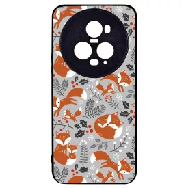 Szépséges téli róka mintás Honor Magic 5 Pro tok