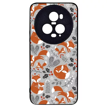 Szépséges téli róka mintás Honor Magic 5 Pro tok