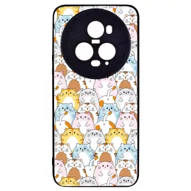 Tündéri Kawaii cica mintás Honor Magic 5 Pro tok