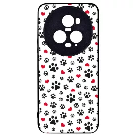 Szívecskés kutya mancs mintás Honor Magic 5 Pro tok