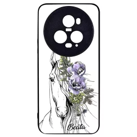 Rajzolt virágos lovas Honor Magic 5 Pro tok