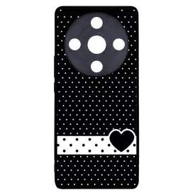 szerelem love szivecskés fekete fehér pöttyös Honor Magic 6 Lite tok