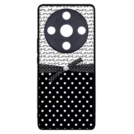 szerelem love fekete fehér pöttyös Honor Magic 6 Lite tok
