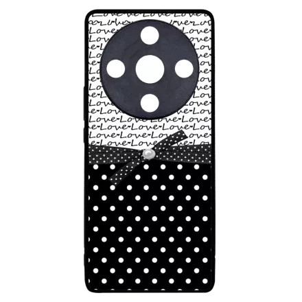 szerelem love fekete fehér pöttyös Honor Magic 6 Lite tok
