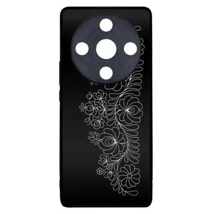Elegant Matyó - Black magyar mintás hungarian folk Honor Magic 6 Lite tok