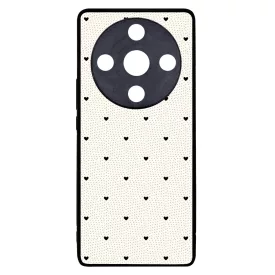 Elegáns szívecskés - CREAM - szives csajos Honor Magic 6 Lite tok