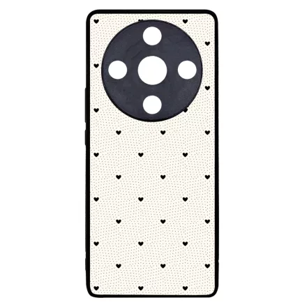 Elegáns szívecskés - CREAM - szives csajos Honor Magic 6 Lite tok