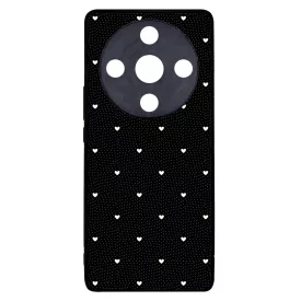 Elegáns szívecskés - BLACK - szives csajos  Honor Magic 6 Lite tok