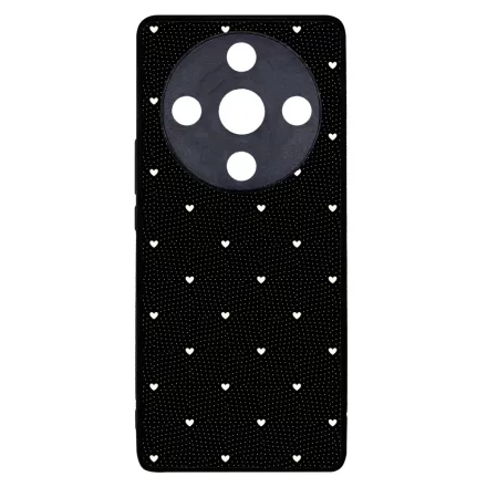 Elegáns szívecskés - BLACK - szives csajos  Honor Magic 6 Lite tok