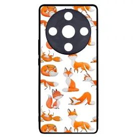 Rajzolt Róka mintás Honor Magic 6 Lite tok