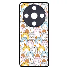 Tündéri Kawaii cica mintás Honor Magic 6 Lite tok