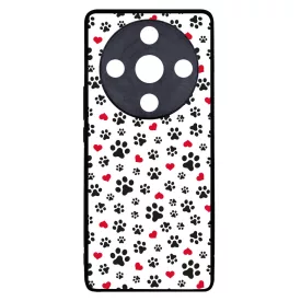 Szívecskés kutya mancs mintás Honor Magic 6 Lite tok