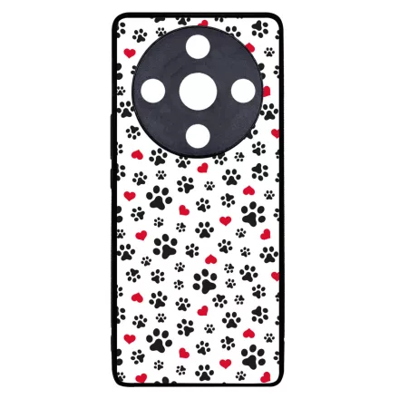 Szívecskés kutya mancs mintás Honor Magic 6 Lite tok