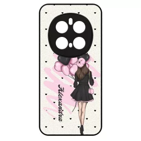 Kérd a Neveddel - Ballon Girl - Pink szerelem valentin napi Honor Magic 7 Pro tok