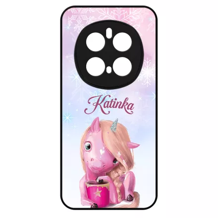 Unikornis és kávé - Téli mintás Honor Magic 7 Pro tok